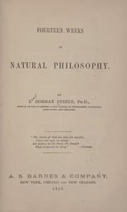 Tapa de Fourteen weeks in natural philosophy