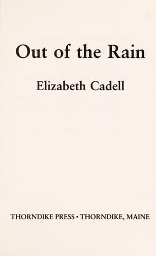 Tapa de Out of the rain