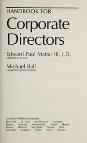 Tapa de Handbook for corporate directors