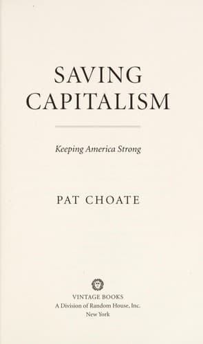Tapa de Saving capitalism