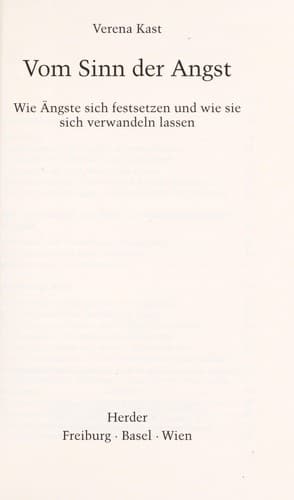 Tapa de Vom Sinn der Angst