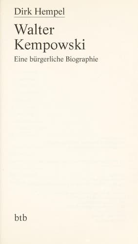 Tapa de Walter Kempowski