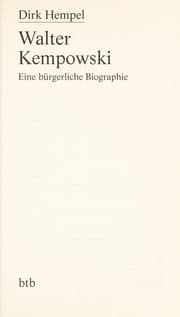 Tapa de Walter Kempowski