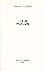 Tapa de Le fou d'amour
