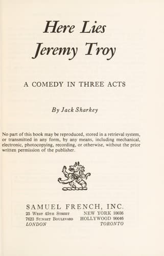 Tapa de Here lies Jeremy Troy
