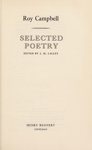 Tapa de Selected poetry