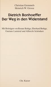 Tapa de Dietrich Bonhoeffer