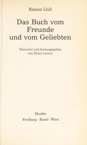 Tapa de Das Buch vom Freunde und vom Geliebten