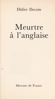 Tapa de Meurtre a   l'anglaise