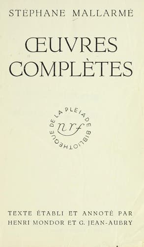 Tapa de OEuvres compl©·tes
