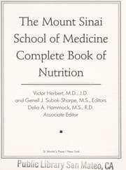 Tapa de The Mount Sinai School of Medicine complete book of nutrition