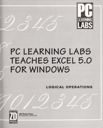 Tapa de PC Learning Labs teaches Excel 5.0 for Windows