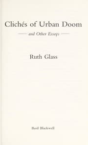 Tapa de Clichés of urban doom and other essays