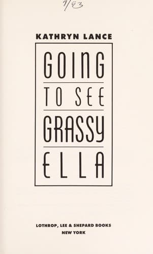 Tapa de Going to see Grassy Ella