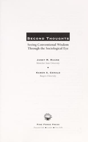 Tapa de Second thoughts