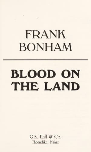 Tapa de Blood on the land