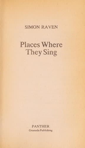 Tapa de Places where they sing
