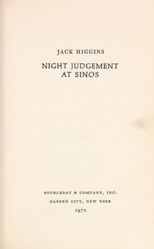 Tapa de Night judgement at Sinos