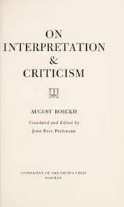 Tapa de On interpretation & criticism