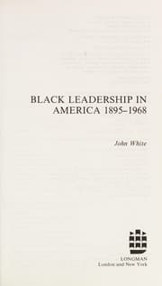 Tapa de Black leadership in America, 1895-1968