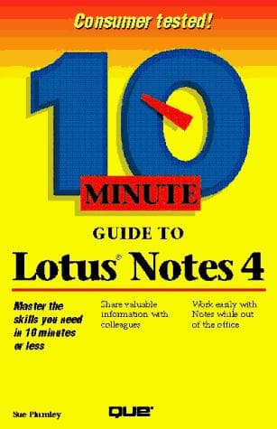 Tapa de 10 minute guide to Lotus Notes 4