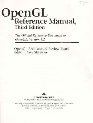 Tapa de OpenGL reference manual