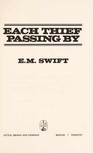 Tapa de Each thief passing by