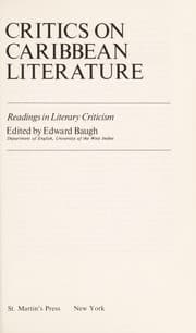 Tapa de Critics on Caribbean literature