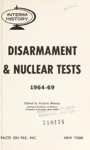 Tapa de Disarmament & nuclear tests, 1964-69