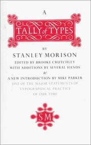Tapa de A tally of types