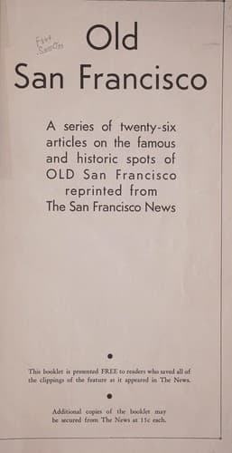 Tapa de Old San Francisco