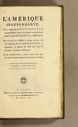 Tapa de L'Amérique indépendante