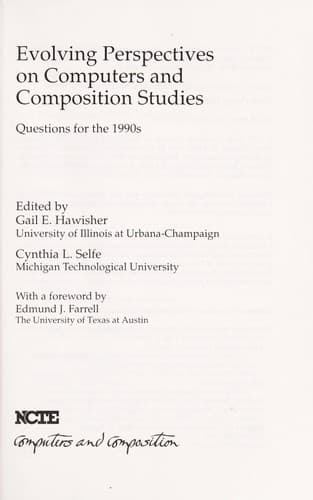 Tapa de Evolving Perspectives on Computers and Composition Studies