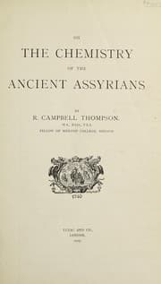 Tapa de On the chemistry of the ancient Assyrians