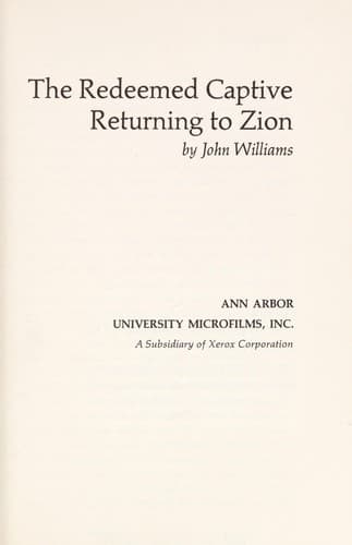 Tapa de The redeemed captive returning to Zion.