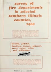 Tapa de Survey of fire departments in selected Southern Illinois counties, 1968