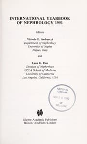 Tapa de International yearbook of nephrology