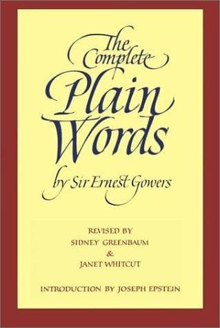 Tapa de The complete plain words