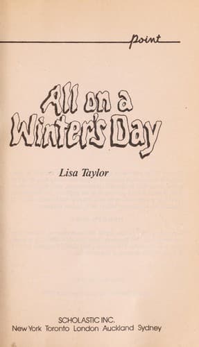 Tapa de All On A Winter's Day
