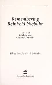 Tapa de Remembering Reinhold Niebuhr