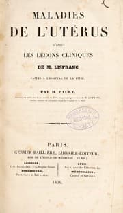 Tapa de Maladies de l'ut©♭rus d'apr©·s les le©ʹons cliniques de M. Lisfranc faites ©  l'Hopital de la Piti©♭