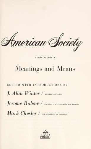 Tapa de Vital problems for American society