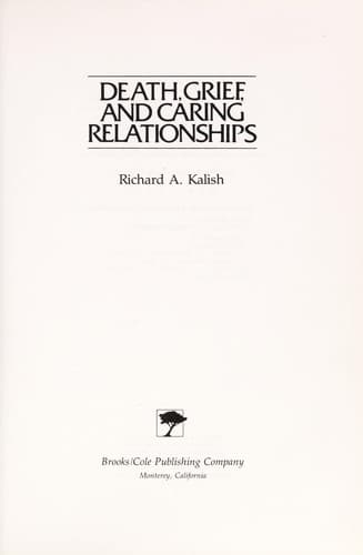 Tapa de Death, grief, and caring relationships