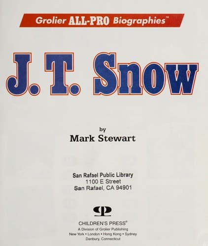 Tapa de J.T. Snow