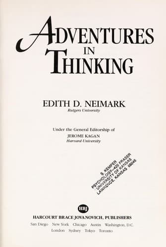 Tapa de Adventures in thinking