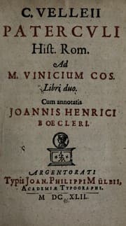 Tapa de C. Velleii Paterculi Hist. Rom. ad M. Vinicium Cos. libri duo