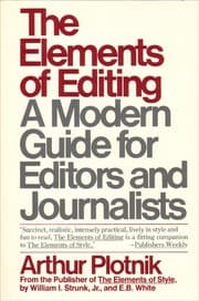 Tapa de The Elements of Editing