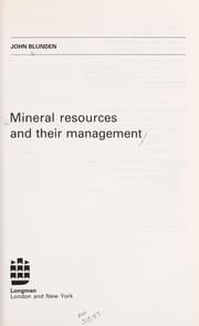 Tapa de Mineral resources and their management