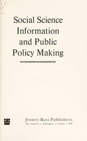 Tapa de Social science information and public policy making