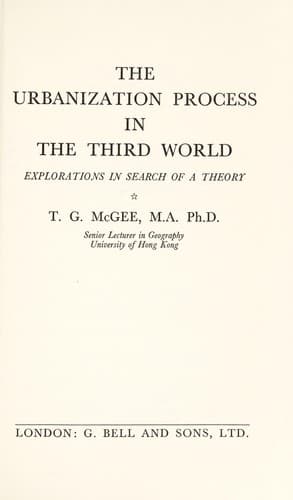 Tapa de The urbanization process in the Third World